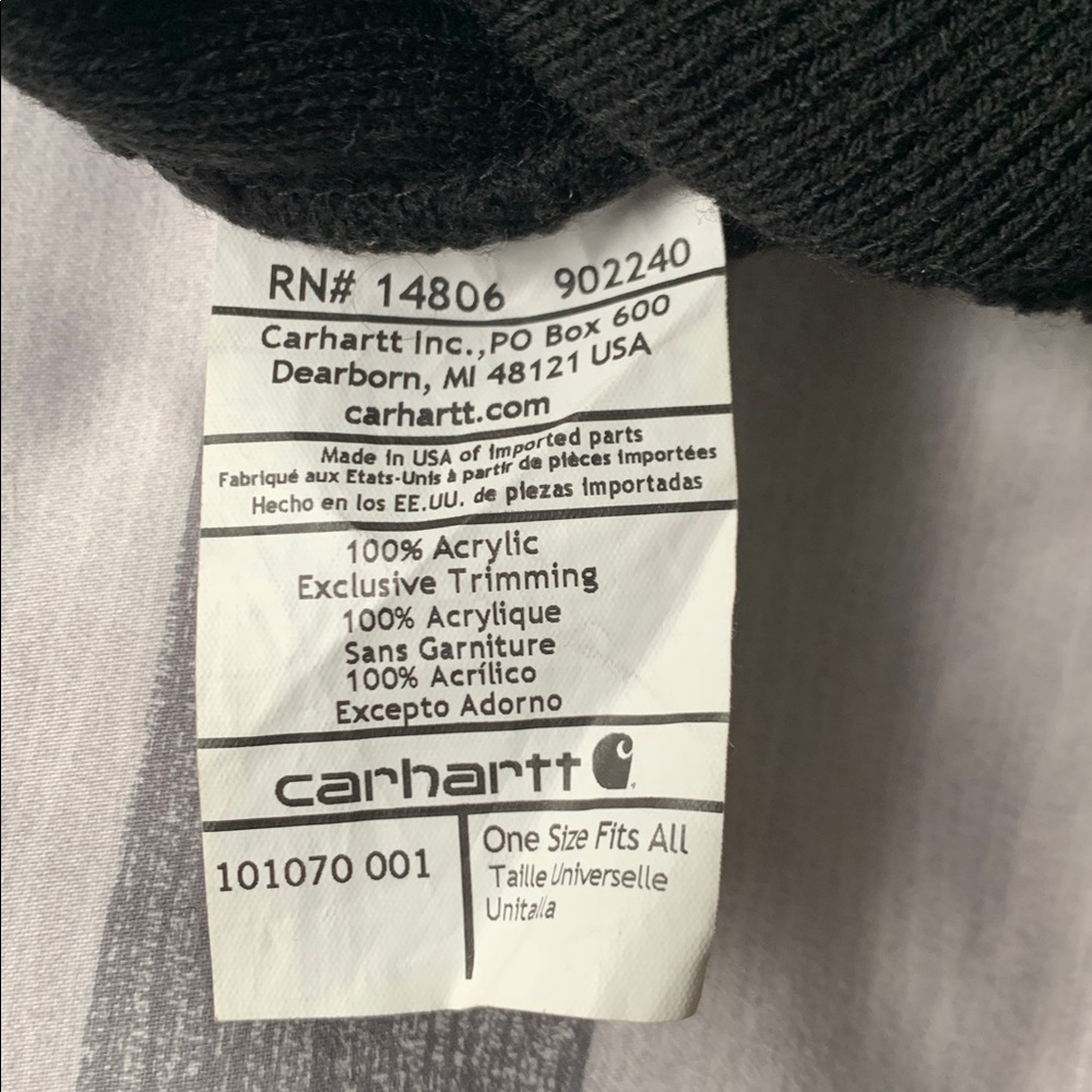 CARHARTT All Black Beanie - Picture 3 of 4